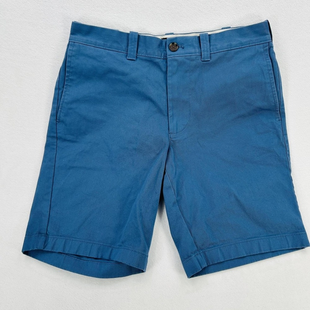 J.Crew Shorts Mens 29 Blue 9 Inch Inseam Stretch Chino Casual Summer Flat Front